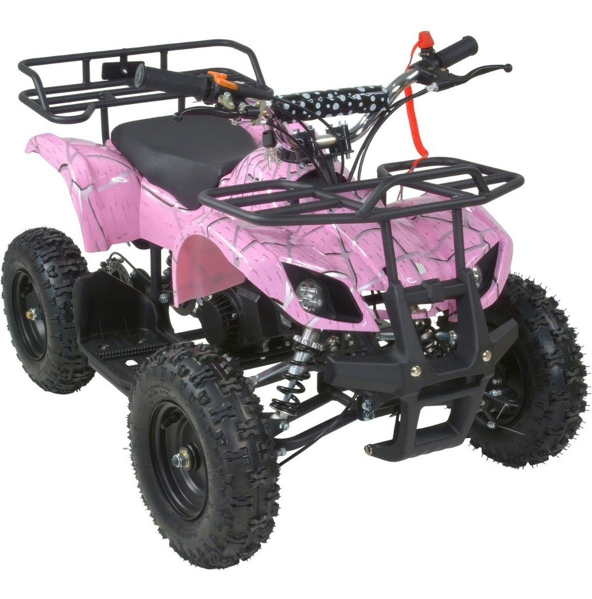 Cuatrimoto Atv Niños Motor A Gasolina 49cc Con Tumbaburros Rosa