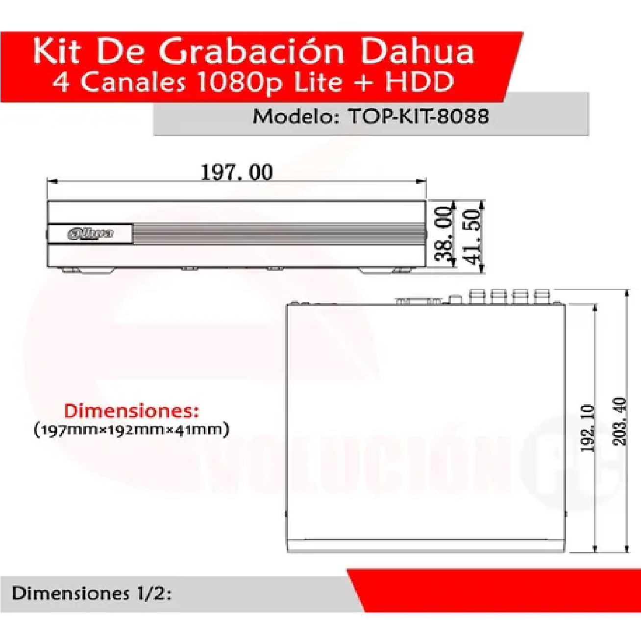 Kit Videovigilancia Dahua 4 Camaras 1mp + Hdd 500gb Frt
