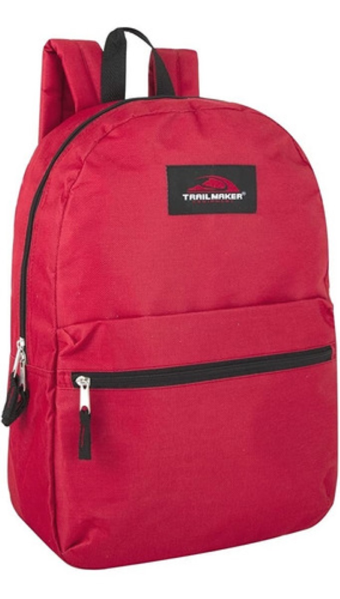 Mochila Escolar Unisex 17 Correas Acolchadas Roja