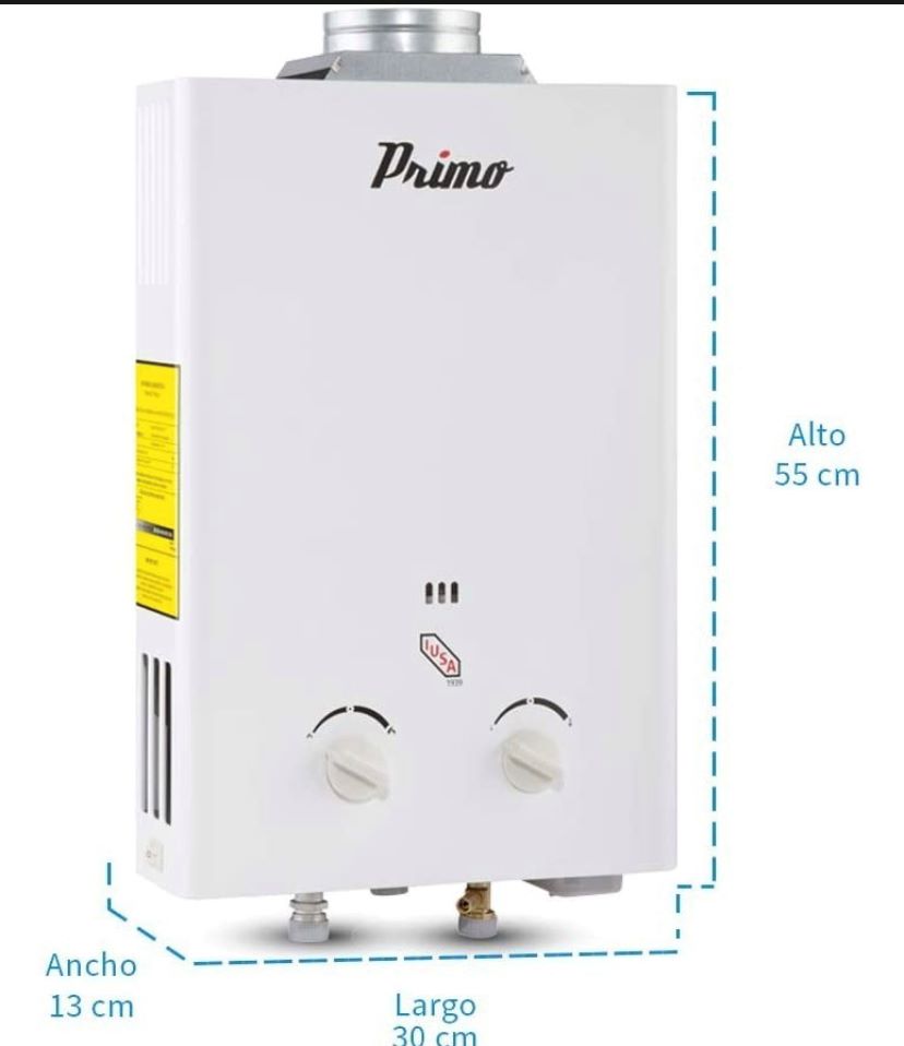 Calentador IUSA instantaneo Primo 6 litros gas LP 1 servicio