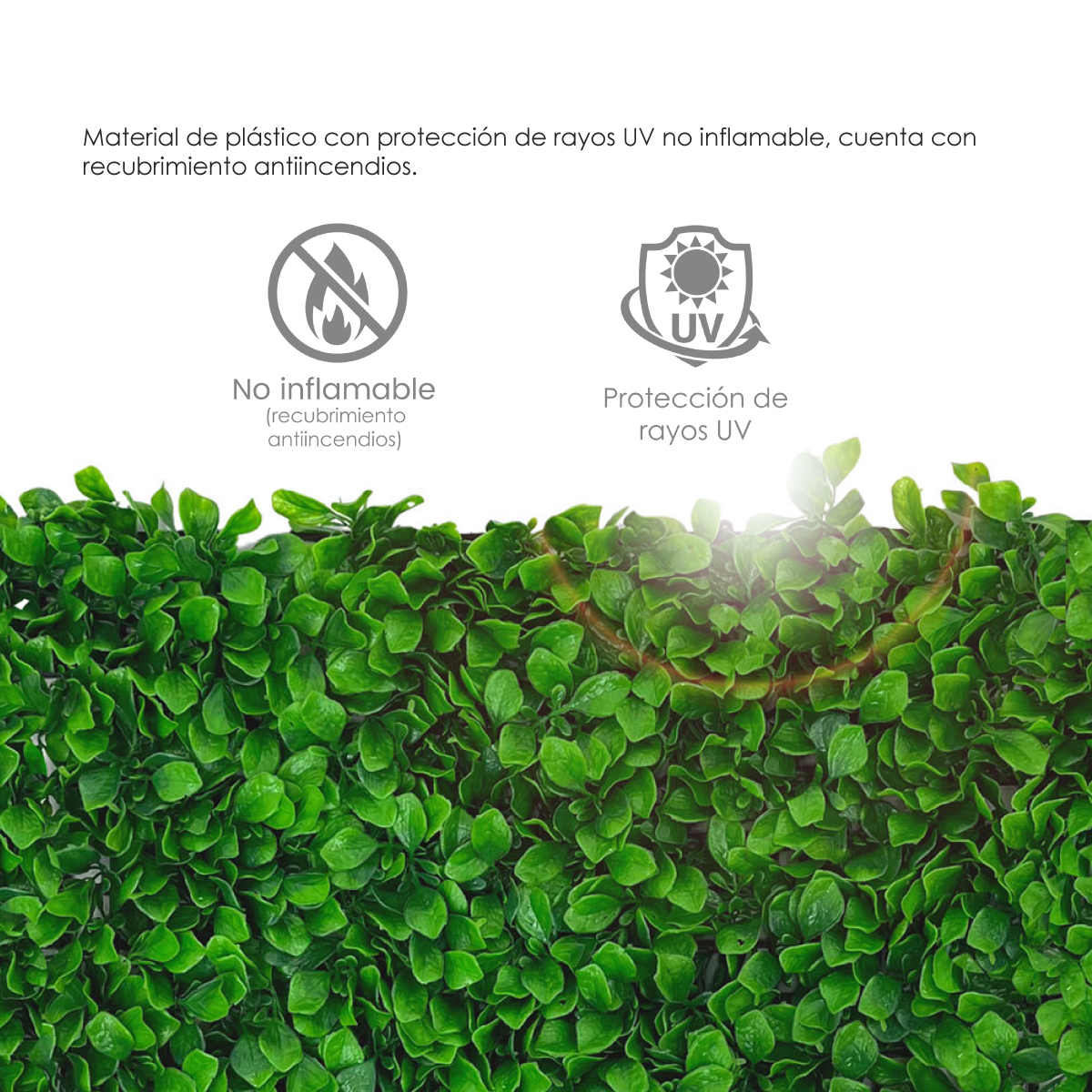 50 Piezas Follaje Artificial 40x60 Cm Muro Verde Sintetico Boxwood