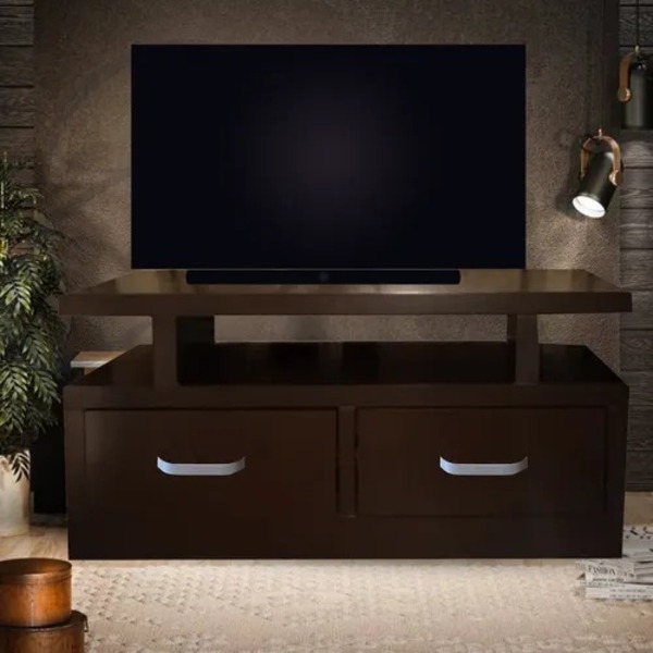 Mesa para tv pantalla consolas con cajones Fashion nogal R21