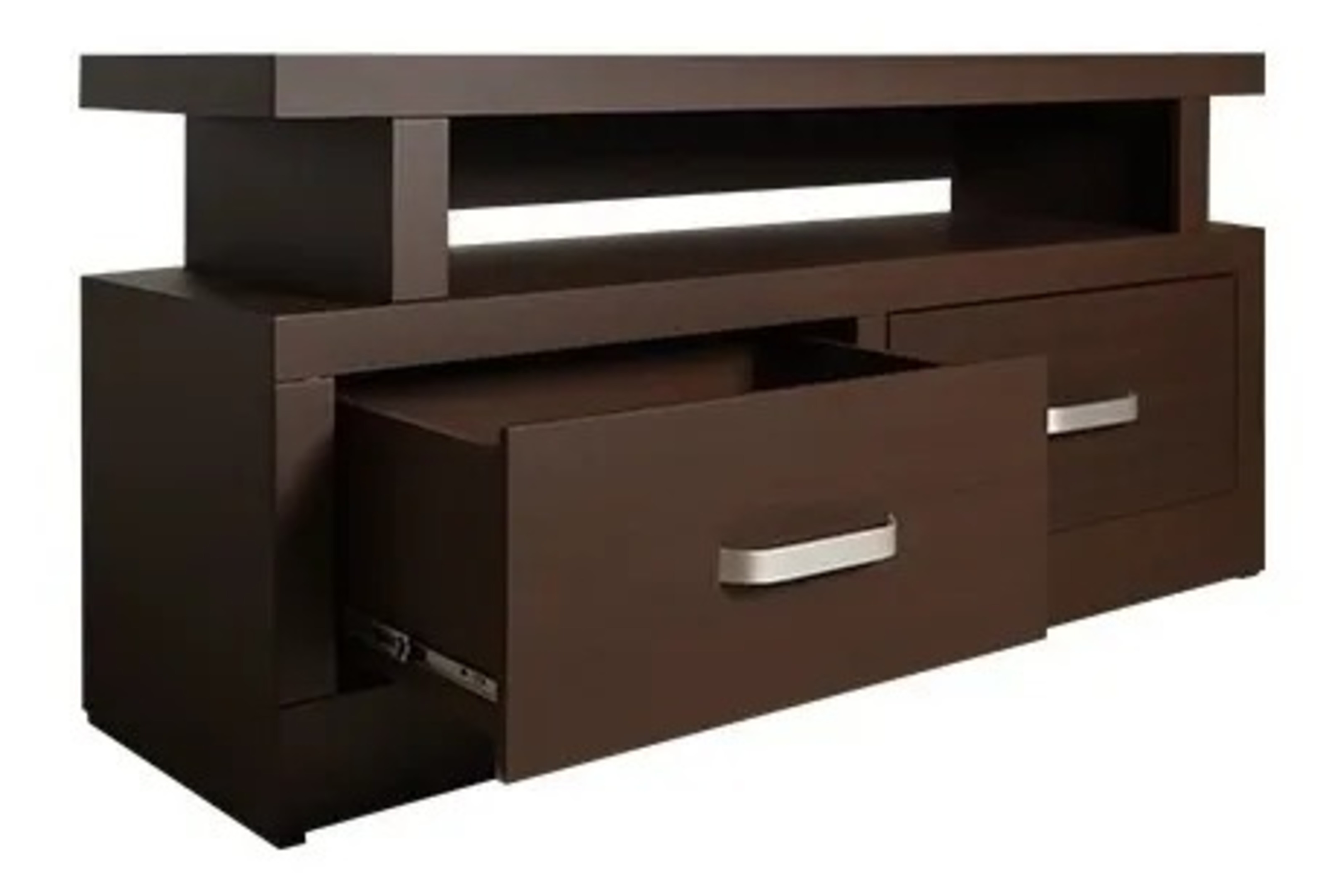 Mesa para tv pantalla consolas con cajones Fashion nogal R21