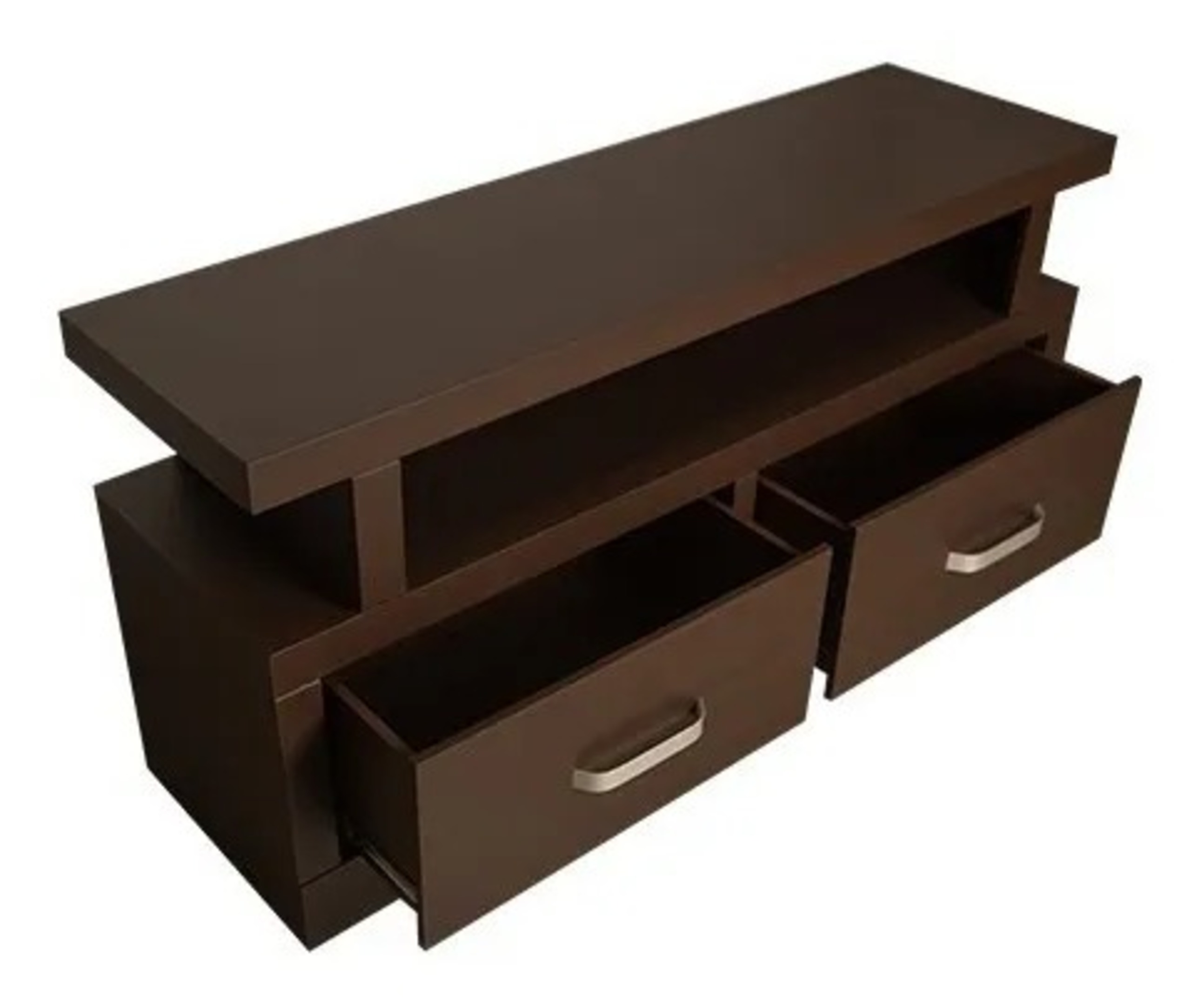 Mesa para tv pantalla consolas con cajones Fashion nogal R21