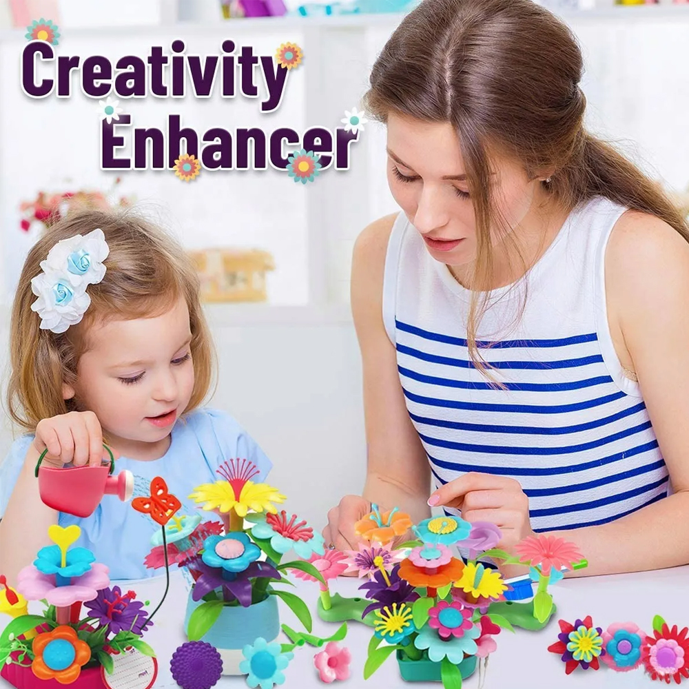 Set 98 Pz Juguetes Jardín De Flores Construcción Stem Niños