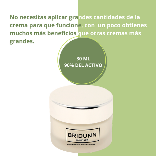 Kit Antiedad Crema Facial Antiarrugas Efecto Tensor y Suero Facial Antioxidante Natural BRIDUNN Skincare .