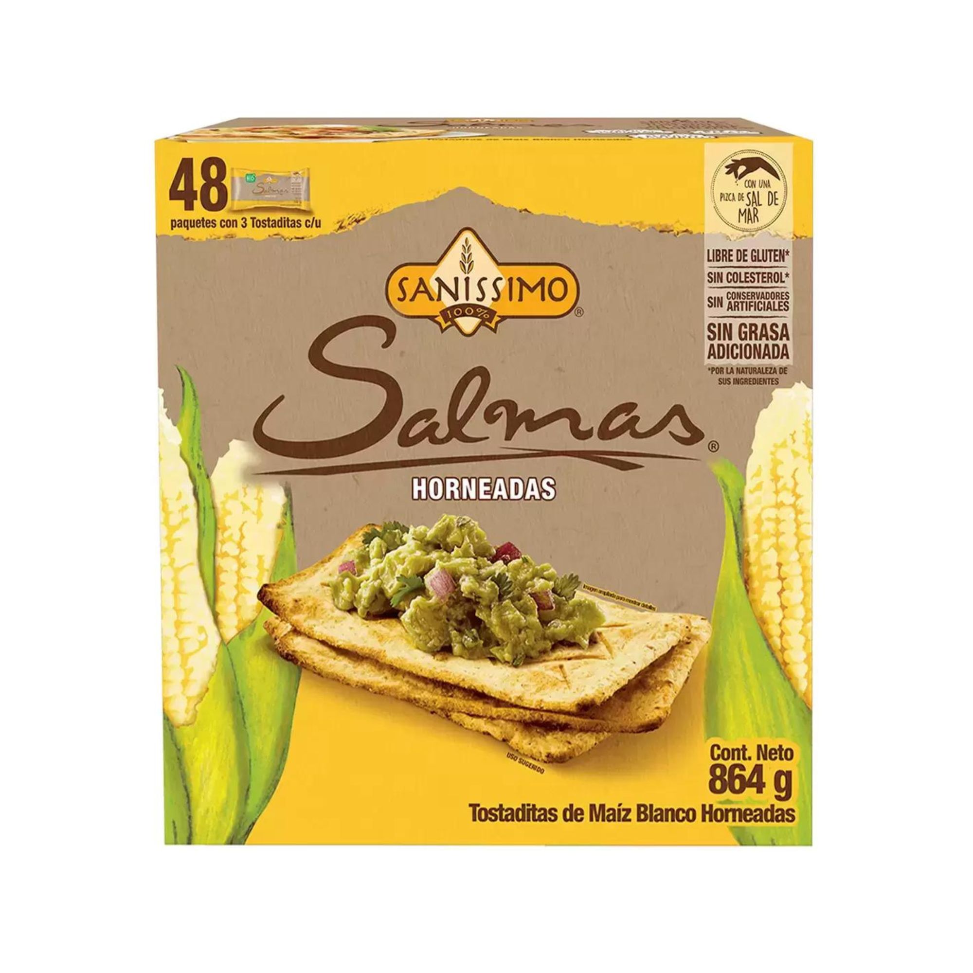 Tostadas de Maíz Horneadas Salmas Sanissimo 48 de 18g