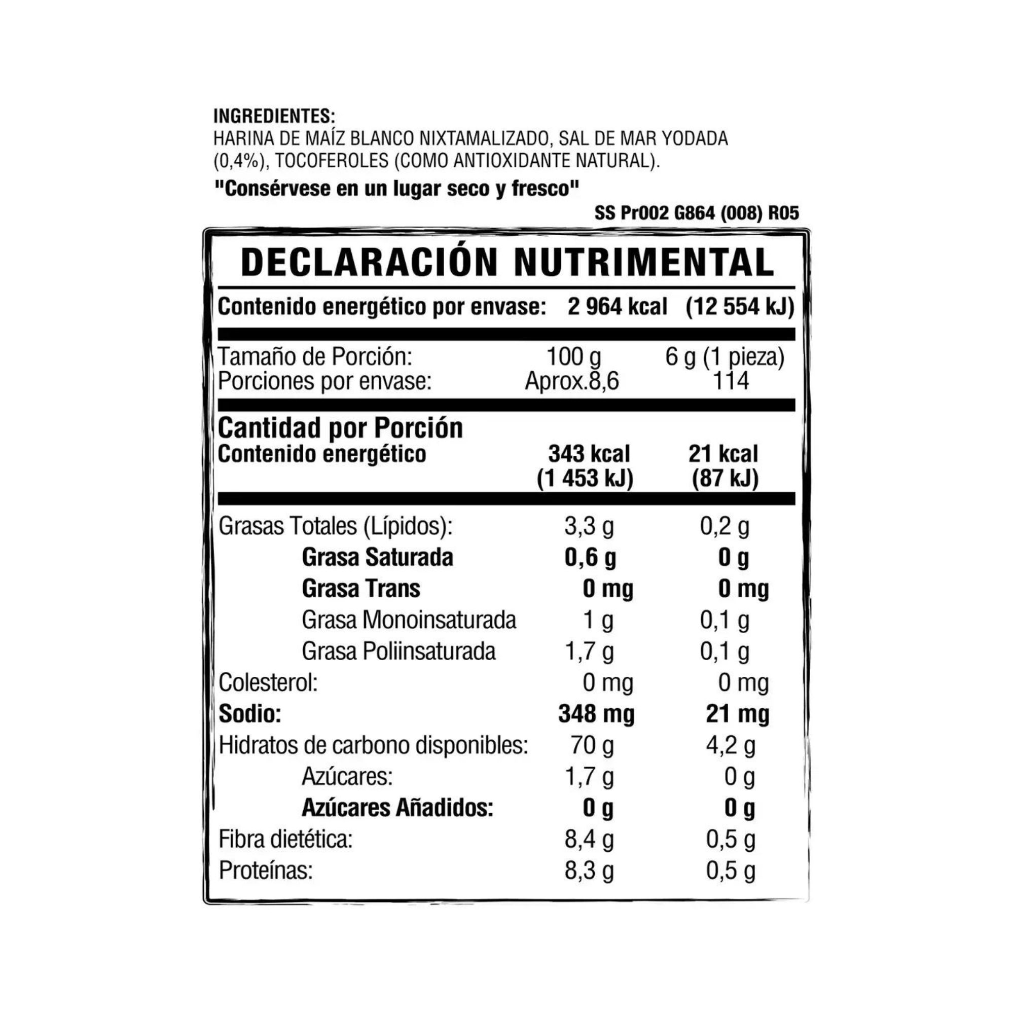Tostadas de Maíz Horneadas Salmas Sanissimo 48 de 18g