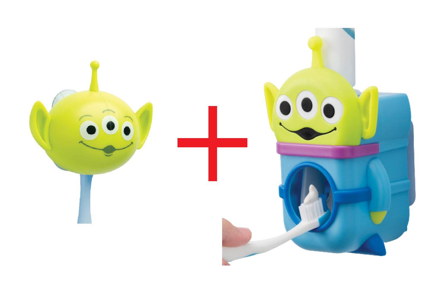 Set Marcianito Porta Cepillo + Dispensa Pasta Betterware 