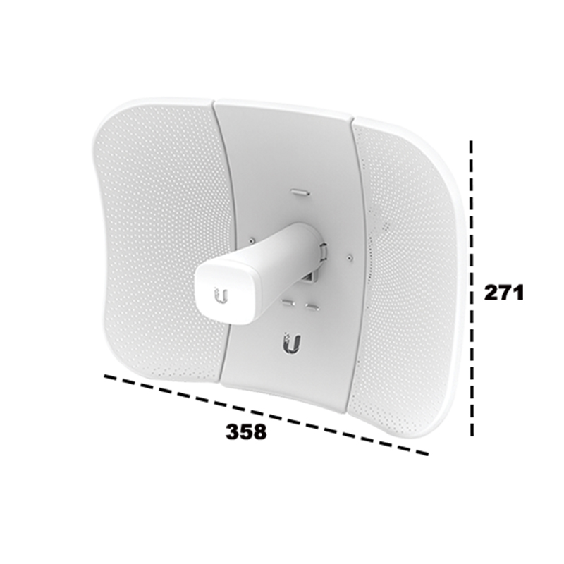 Radio con antena integrada Airmax AC GEN2 5.8GHz / Exterior / UBIQUITI LITEBEAM AC LBE-5AC-GEN2 / Antena 23 dBi / 25 dBm / Rendimiento hasta 450 Mbps /
