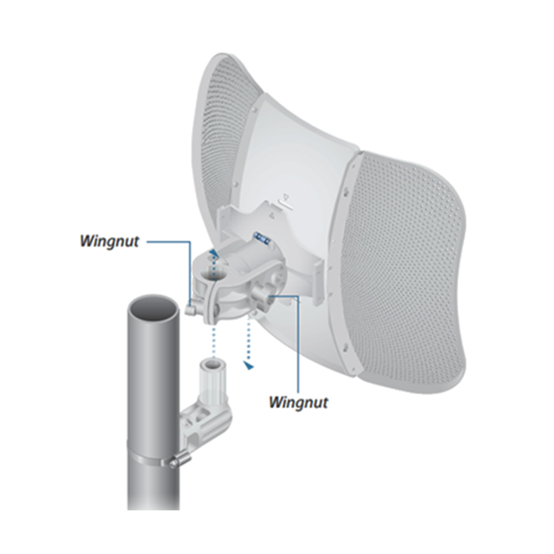 Radio con antena integrada Airmax AC GEN2 5.8GHz / Exterior / UBIQUITI LITEBEAM AC LBE-5AC-GEN2 / Antena 23 dBi / 25 dBm / Rendimiento hasta 450 Mbps /