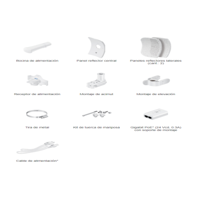 Radio con antena integrada Airmax AC GEN2 5.8GHz / Exterior / UBIQUITI LITEBEAM AC LBE-5AC-GEN2 / Antena 23 dBi / 25 dBm / Rendimiento hasta 450 Mbps /