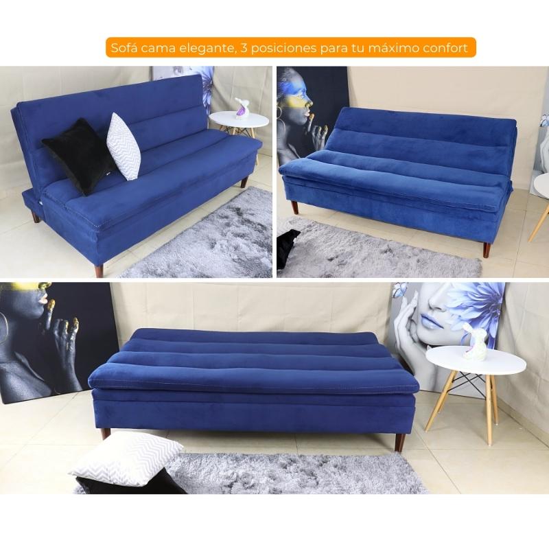 Sofá Cama Matrimonial Gris Moderno Cómodo