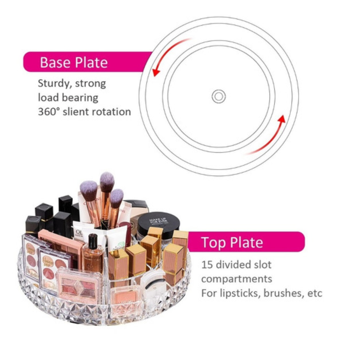 Organizador de Maquillaje Rotacion 360