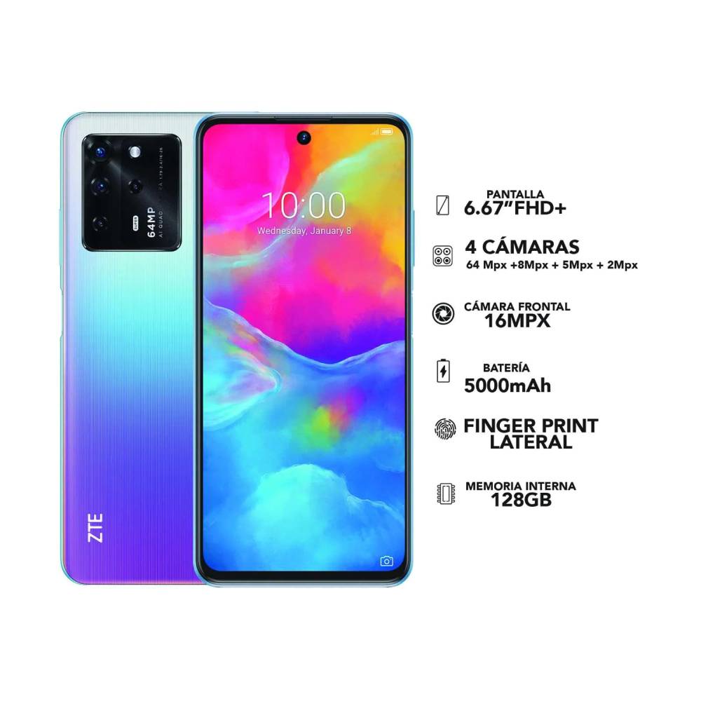 ZTE Blade V30 4/128GB Azul galaxia Kit