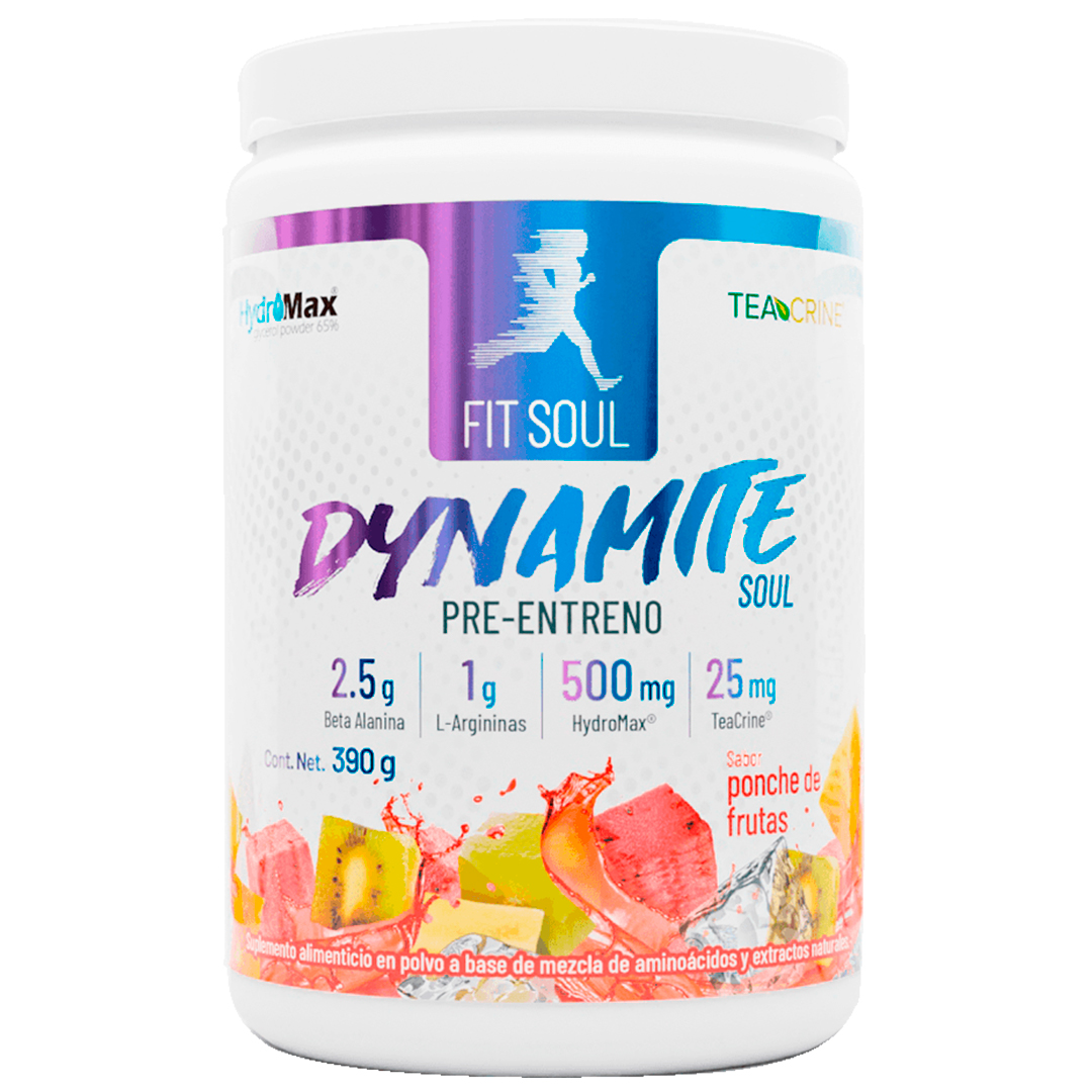 Pre entreno Fit Soul Dynamite Soul  Pre-Workout 30 servicios - Ponche de Frutas