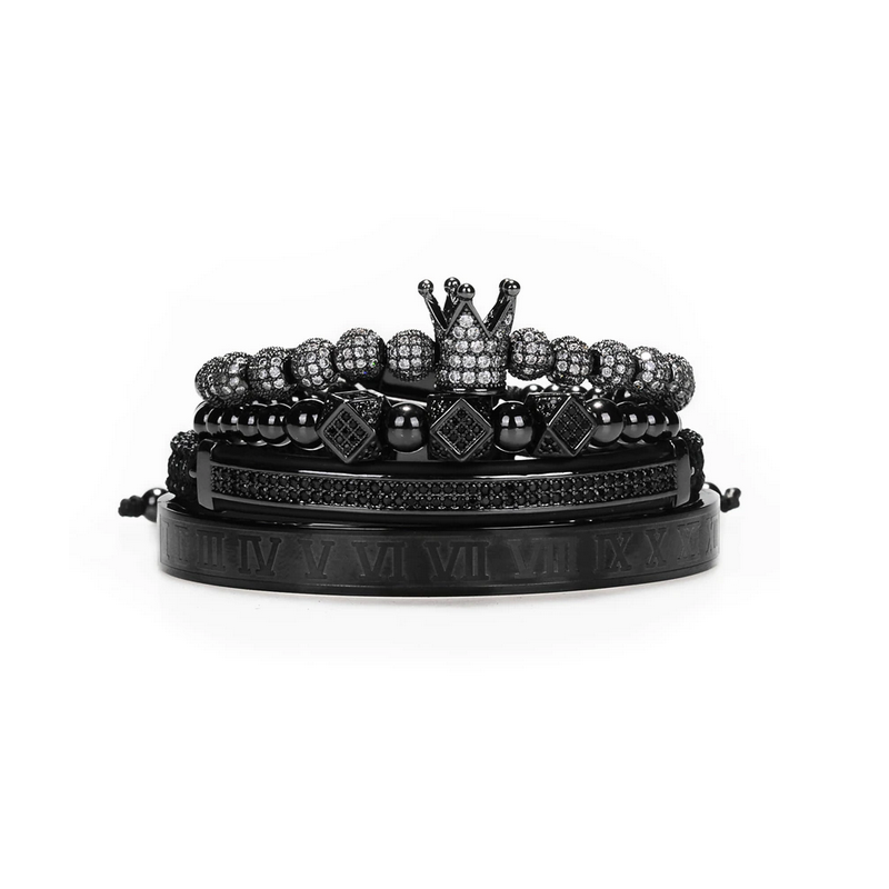 Pulsera Hombre Mujer Corona Romana 4 Pulsera Dorada