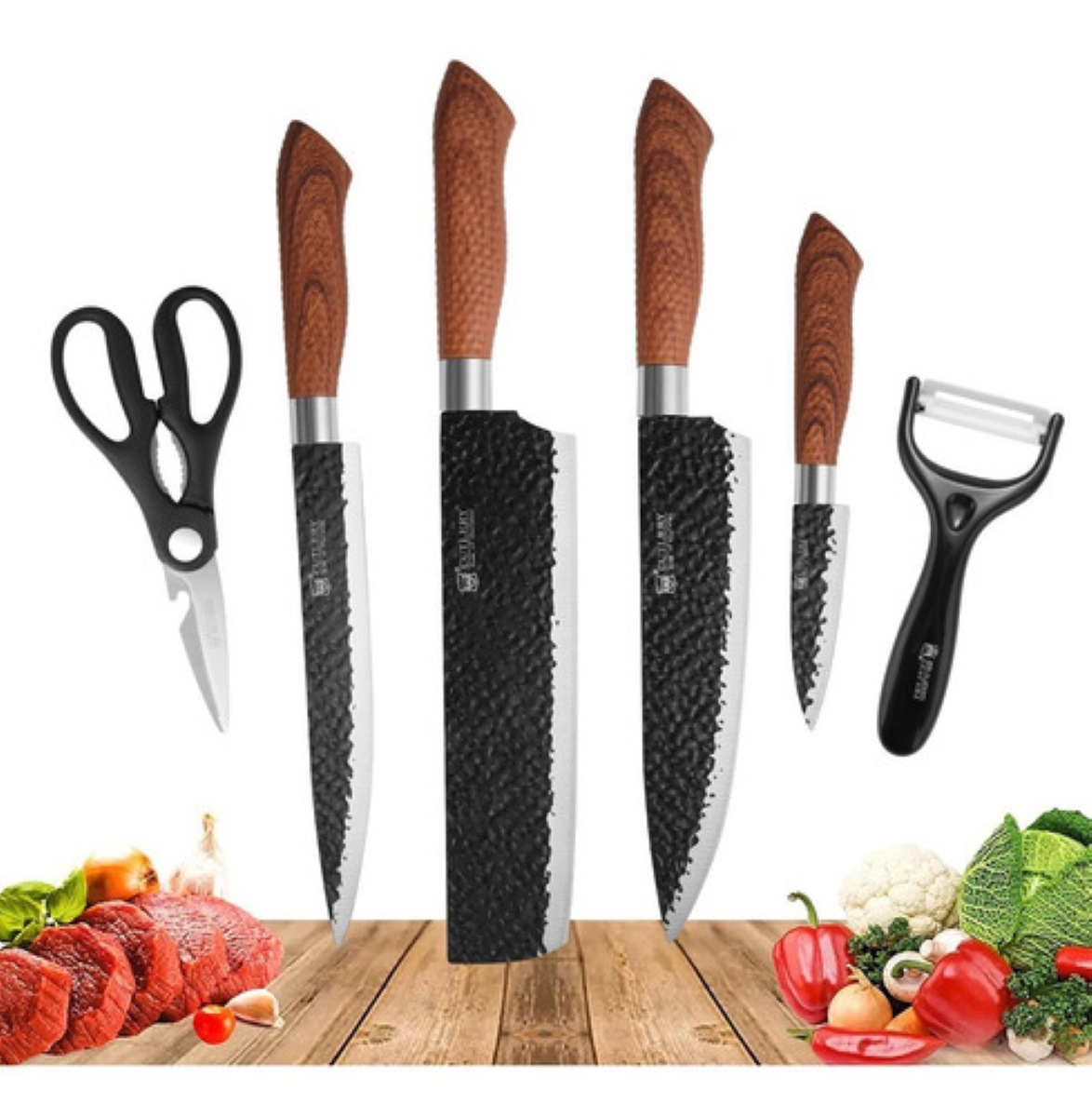 Juego Set De Cuchillos De Cocina De Acero Inoxidable Profesional 22 Piezas