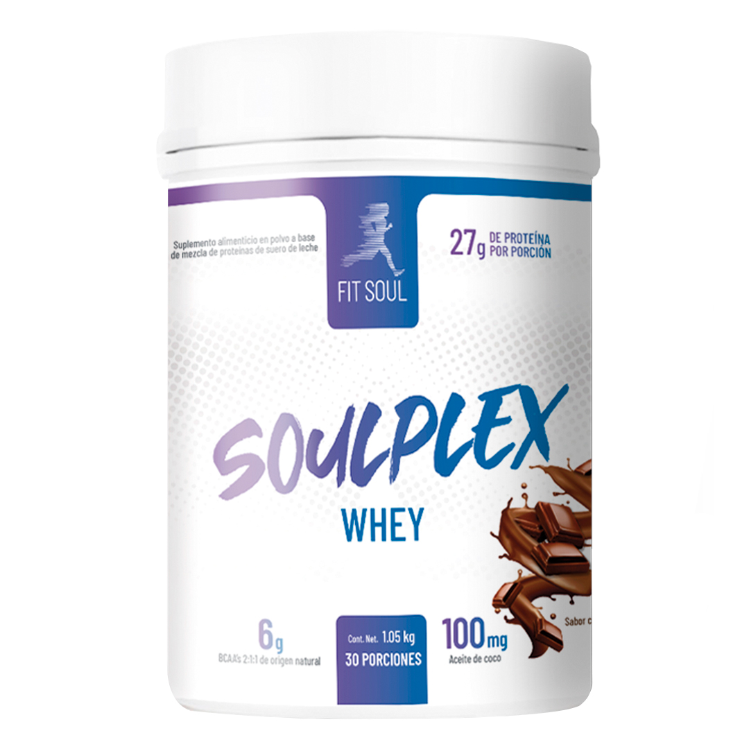 SoulPlex Whey 1.05 kg 30 serv sabor Chocolate - Proteína whey - 27 g de proteína