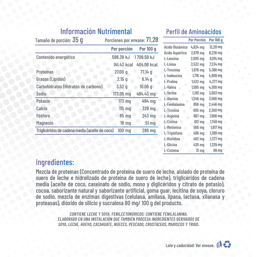 SoulPlex Whey 1.05 kg 30 serv sabor Chocolate - Proteína whey - 27 g de proteína