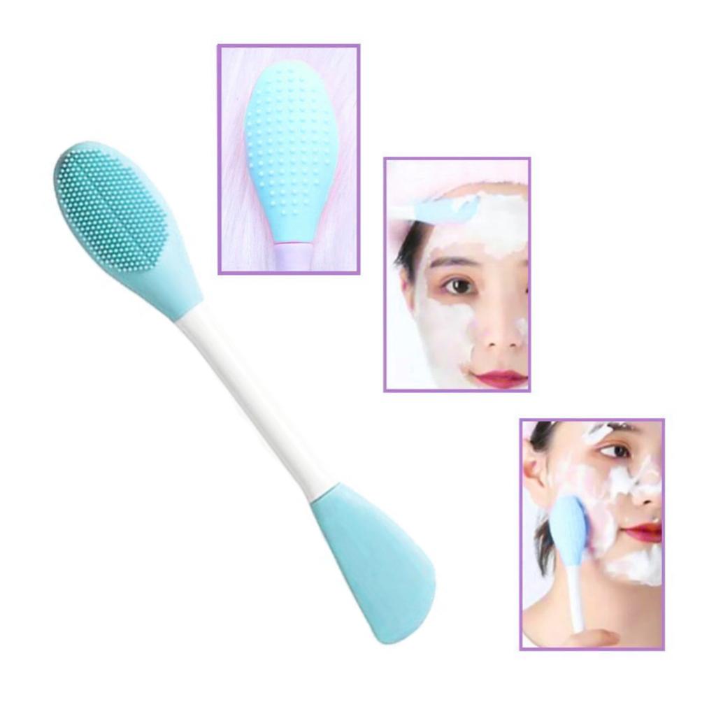 Cepillo Exfoliante Facial Con Espátula Para Mascarillas