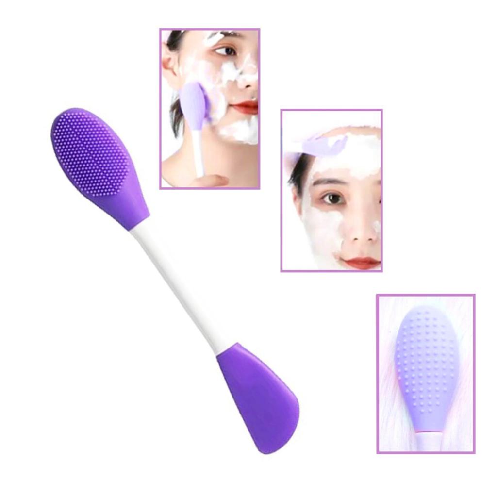 Cepillo Exfoliante Facial Con Espátula Para Mascarillas