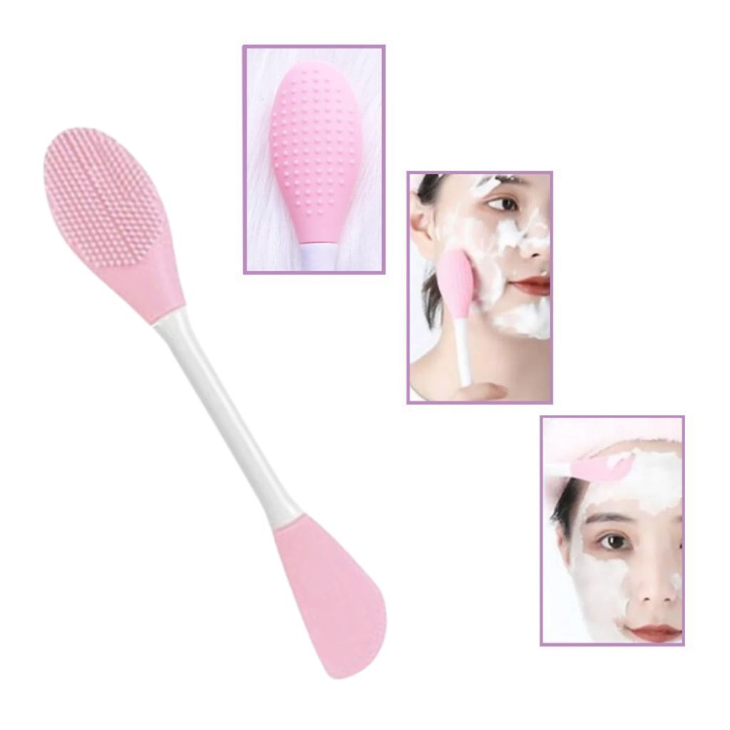 Cepillo Exfoliante Facial Con Espátula Para Mascarillas