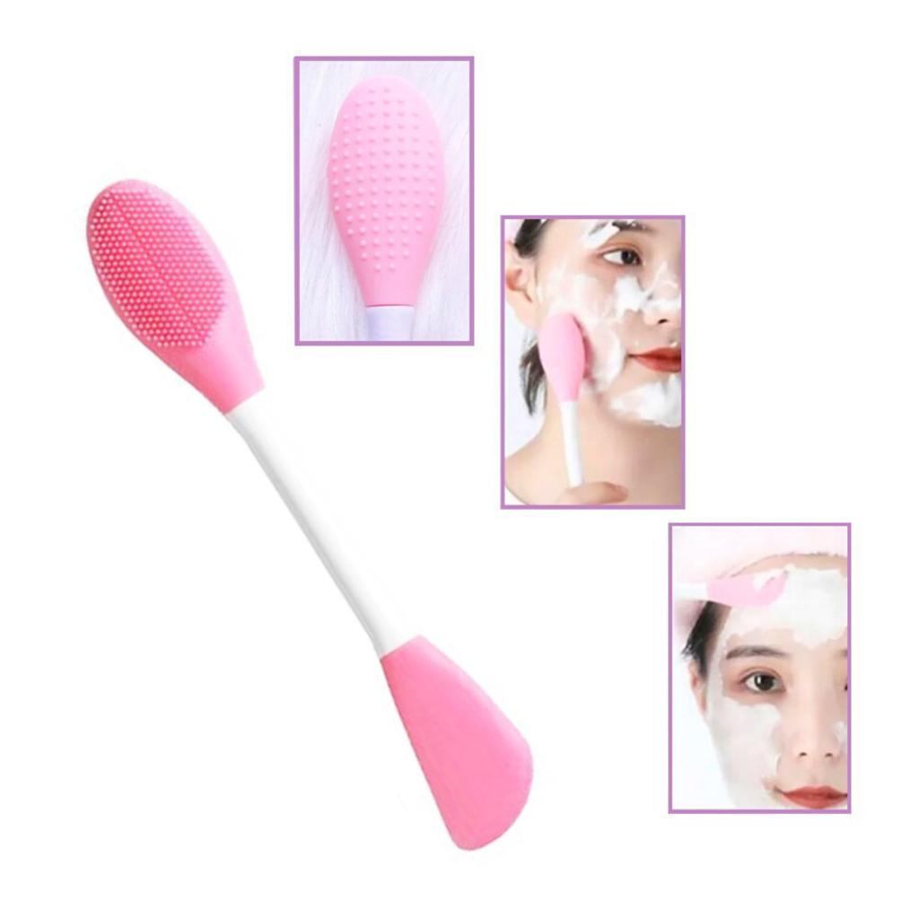 Cepillo Exfoliante Facial Con Espátula Para Mascarillas