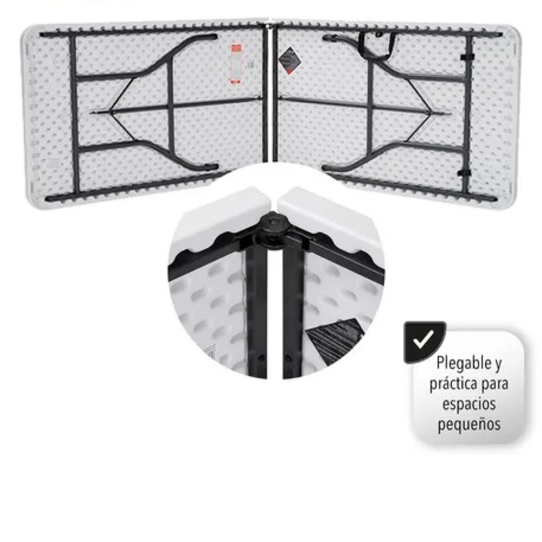 Mesa Plegable Portafolio Plastico 1.80m Resistente Stay Elit
