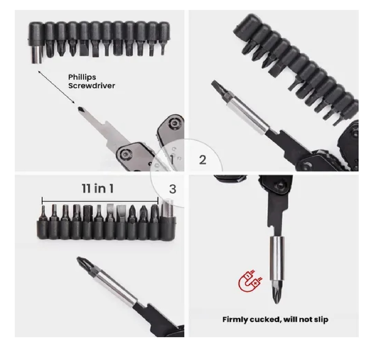 Alicate Cuchillo Navajas Multifuncional Para Camping Funda Negro