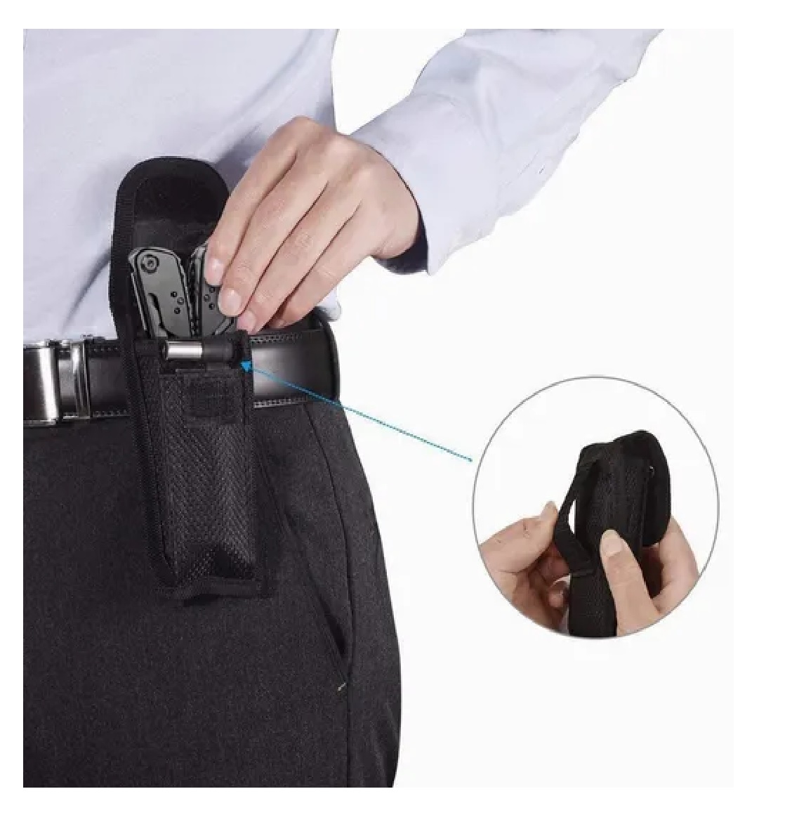 Alicate Cuchillo Navajas Multifuncional Para Camping Funda Negro