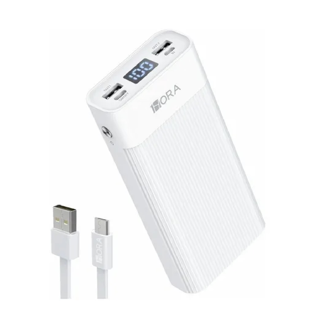 Power Bank Batería Portátil 20000mah 2.1a Carga Rápida 1hora Blanco