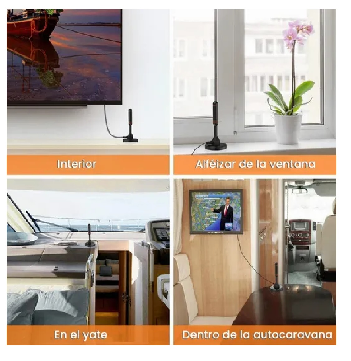 Antena De Tv Digital Para Interiores Hdtv 4