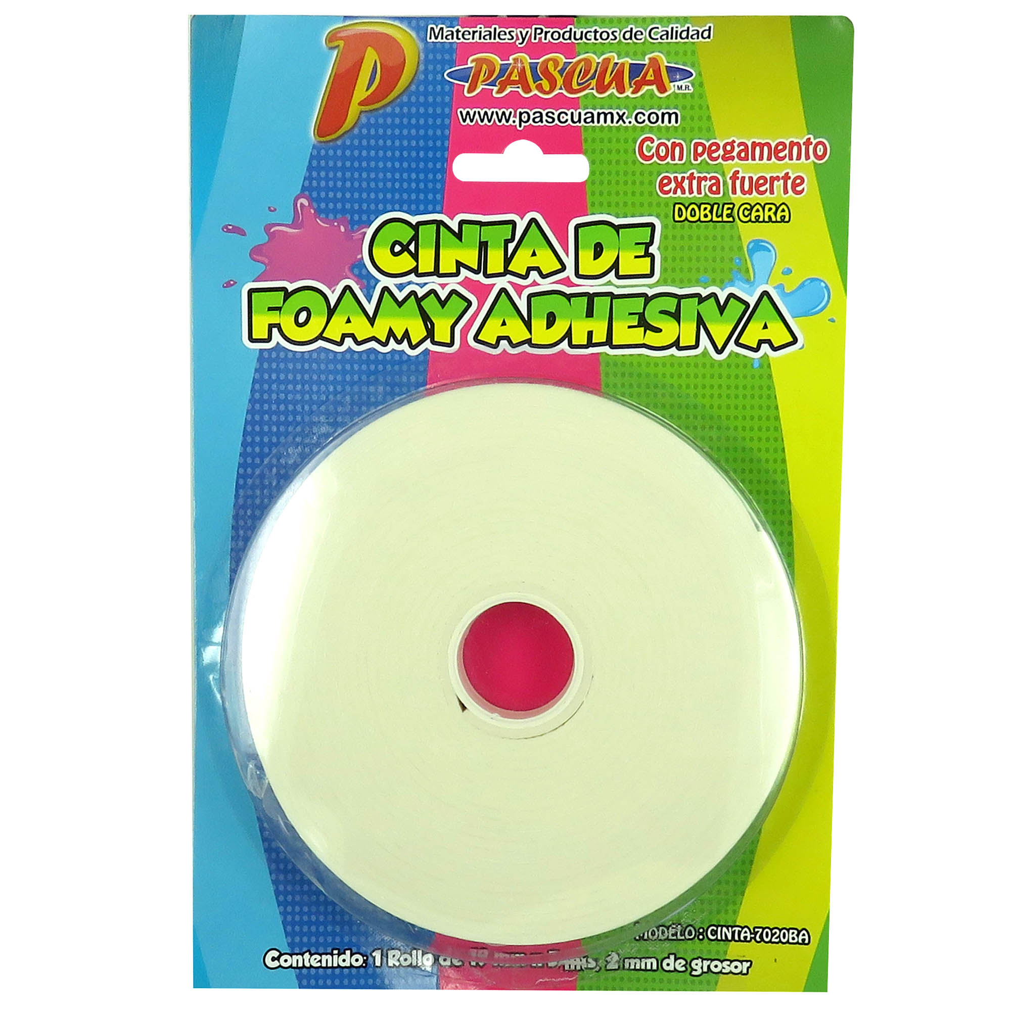 Cinta De Foamy Adhesiva Doble Cara 1.9cm X 5mts X 2mm