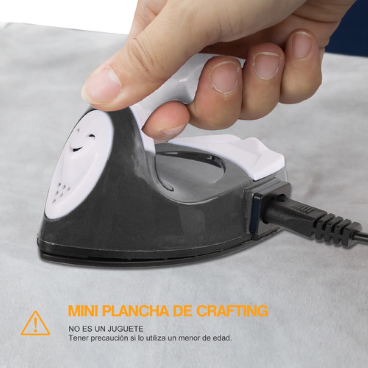 Mini Plancha para Ropa y Calcomanias Negro