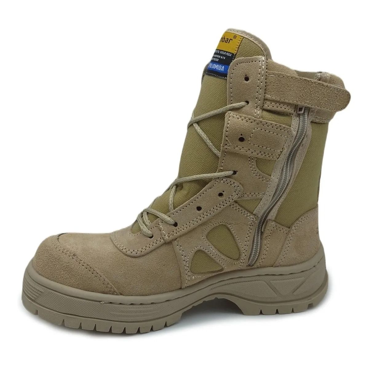 Bota Táctica Trabajo Militar Seguridad Cosida Casquillo 4094