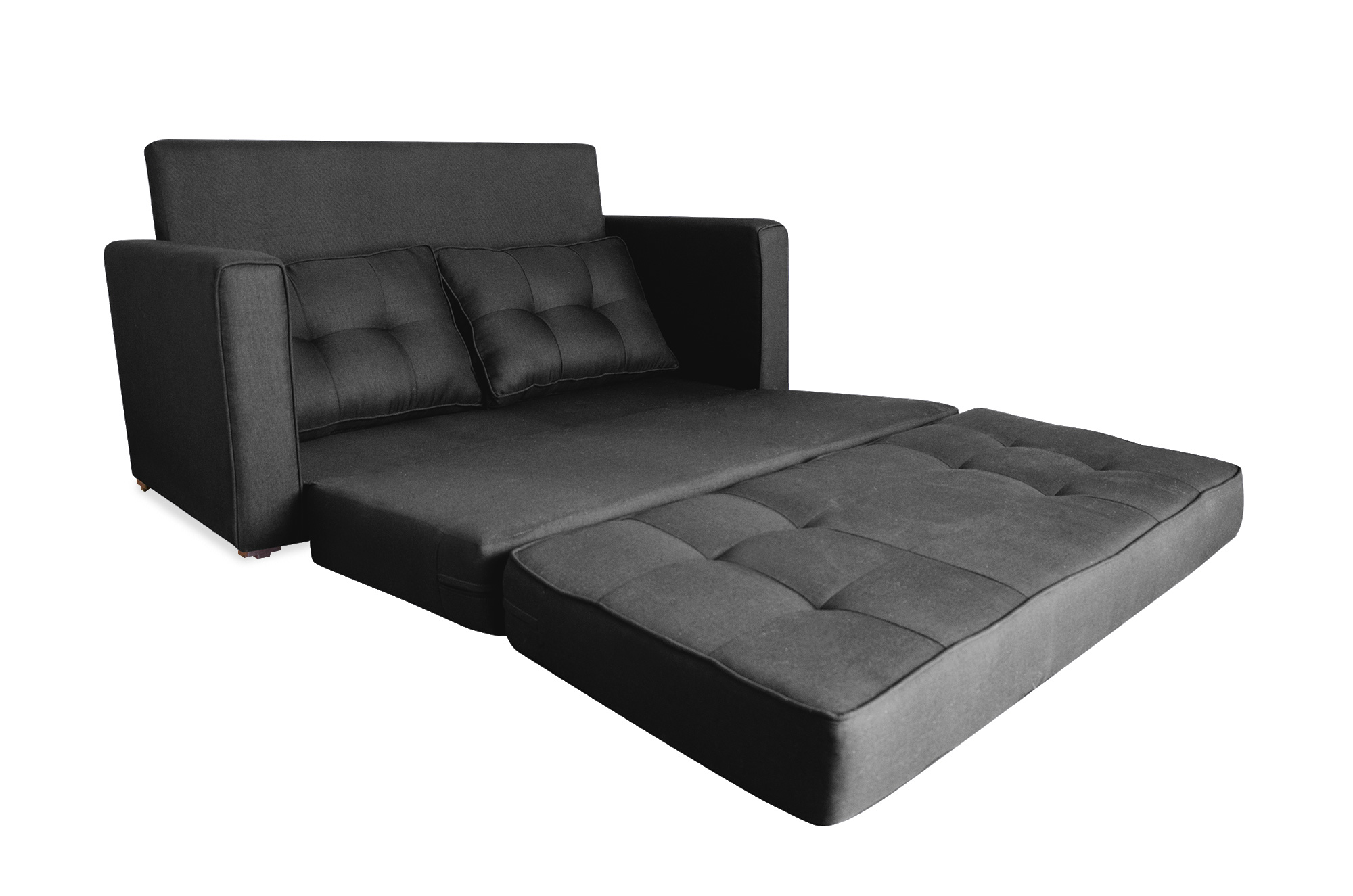 Sofá Cama Makora Monza 2 plazas Gris Oxford transformable en cama. El envío cubre un 80% del Territorio Nacional