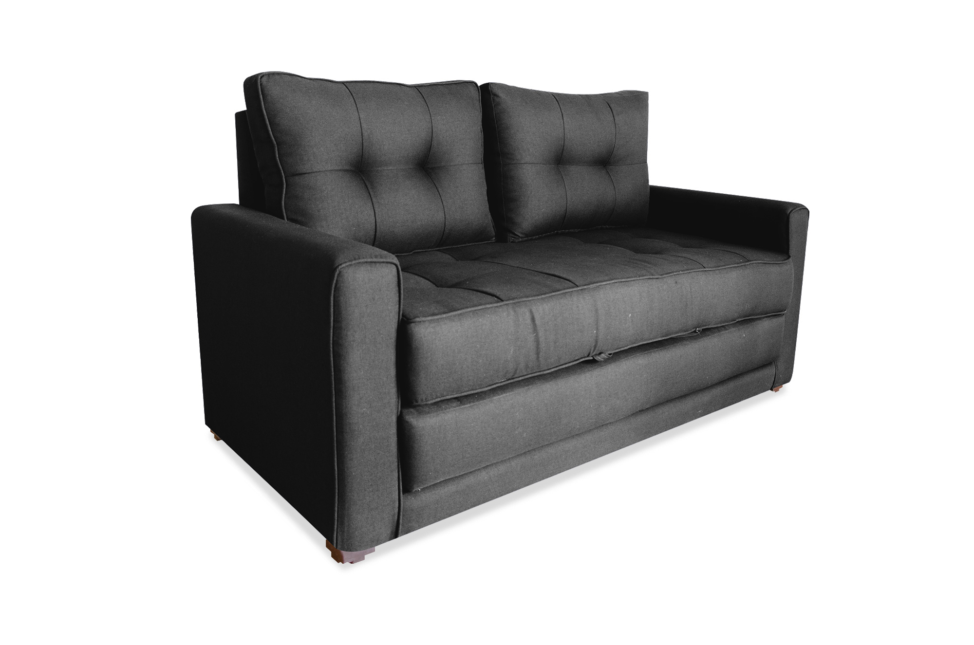 Sofá Cama Makora Monza 2 plazas Gris Oxford transformable en cama. El envío cubre un 80% del Territorio Nacional