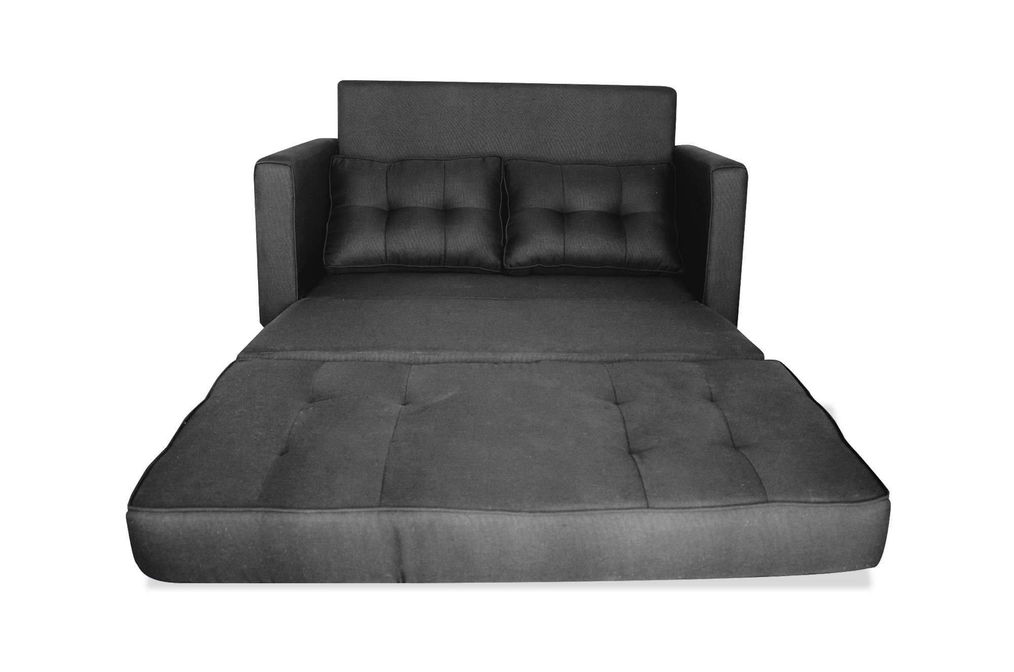 Sofá Cama Makora Monza 2 plazas Gris Oxford transformable en cama. El envío cubre un 80% del Territorio Nacional