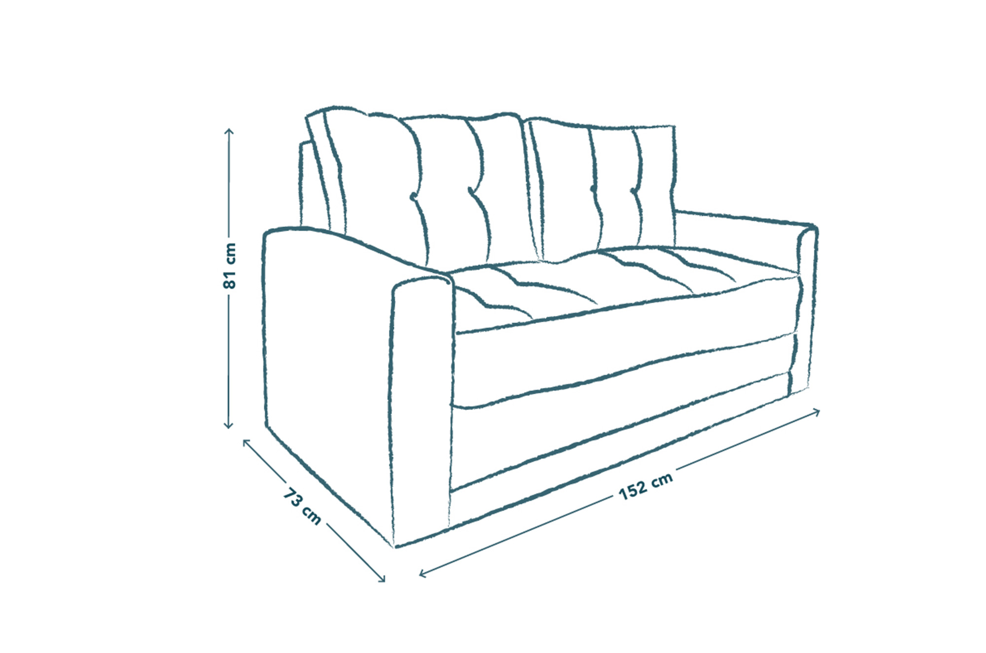 Sofá Cama Makora Monza 2 plazas Gris Oxford transformable en cama. El envío cubre un 80% del Territorio Nacional