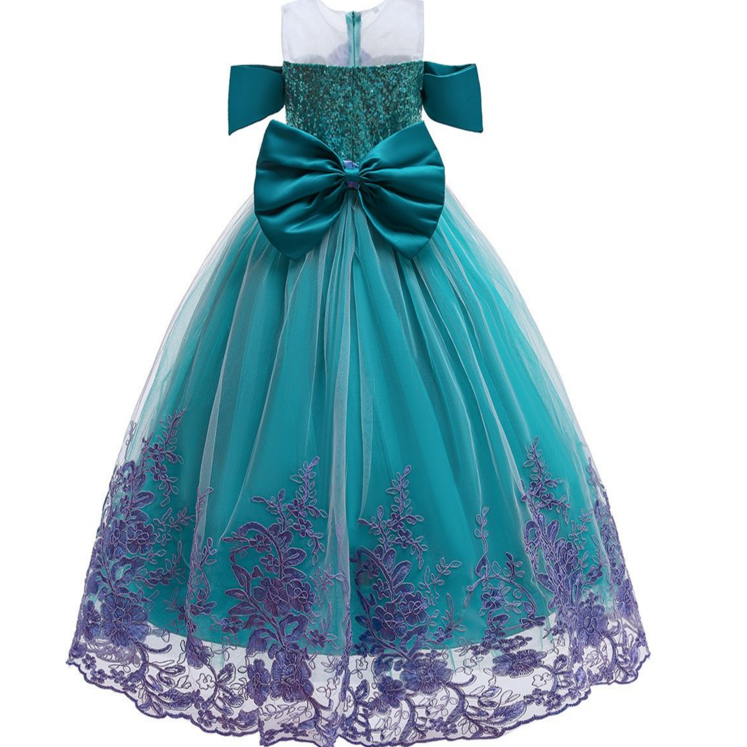 Vestidos para Niña Princesa Ariel Disfraz de Sirena Con Diadema
