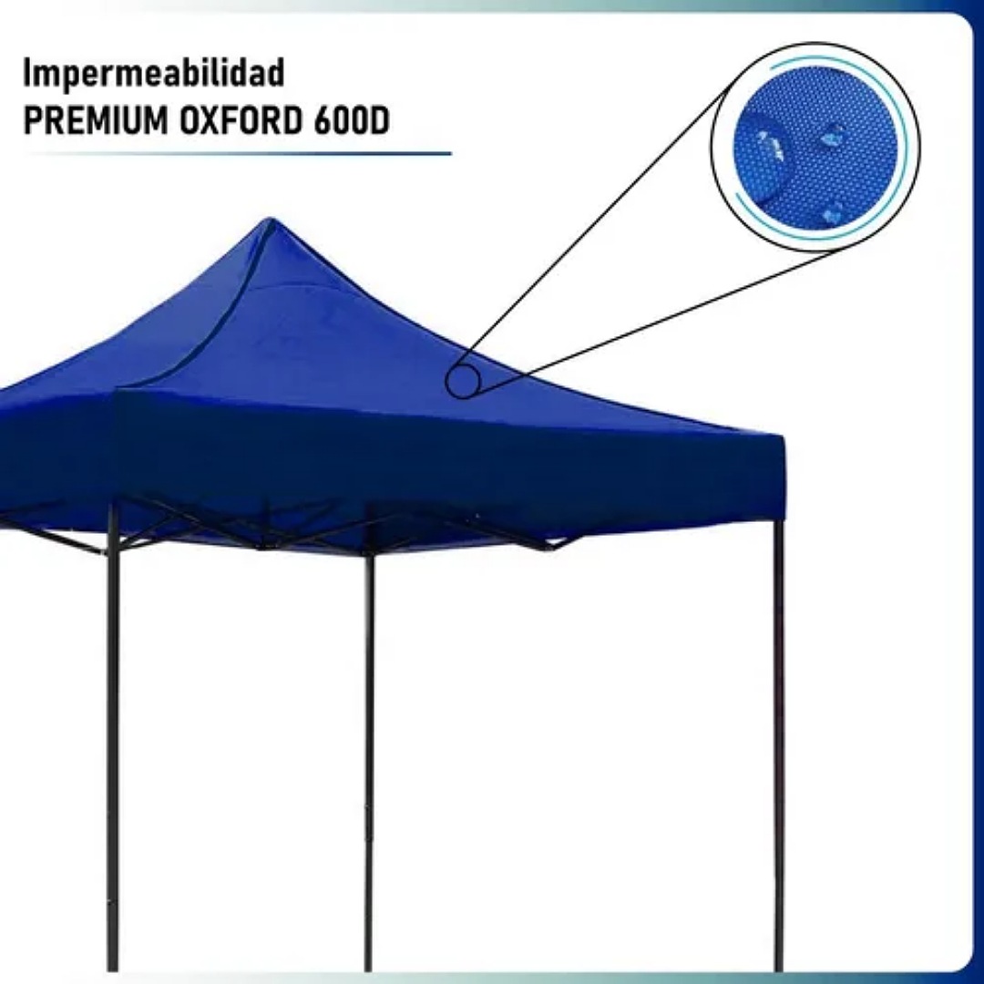 Carpa Toldo Plegable 3x3 Lona Impermeable 600d + Bolsa