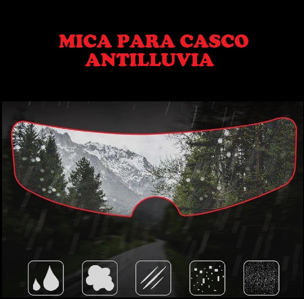 MICA PINLOCK ANTILLUVIA AGUA CASCO MOTO DEPORTE BICI IMPERMEABLE DEPORTE UNIVERSAL CARRERA AUTO