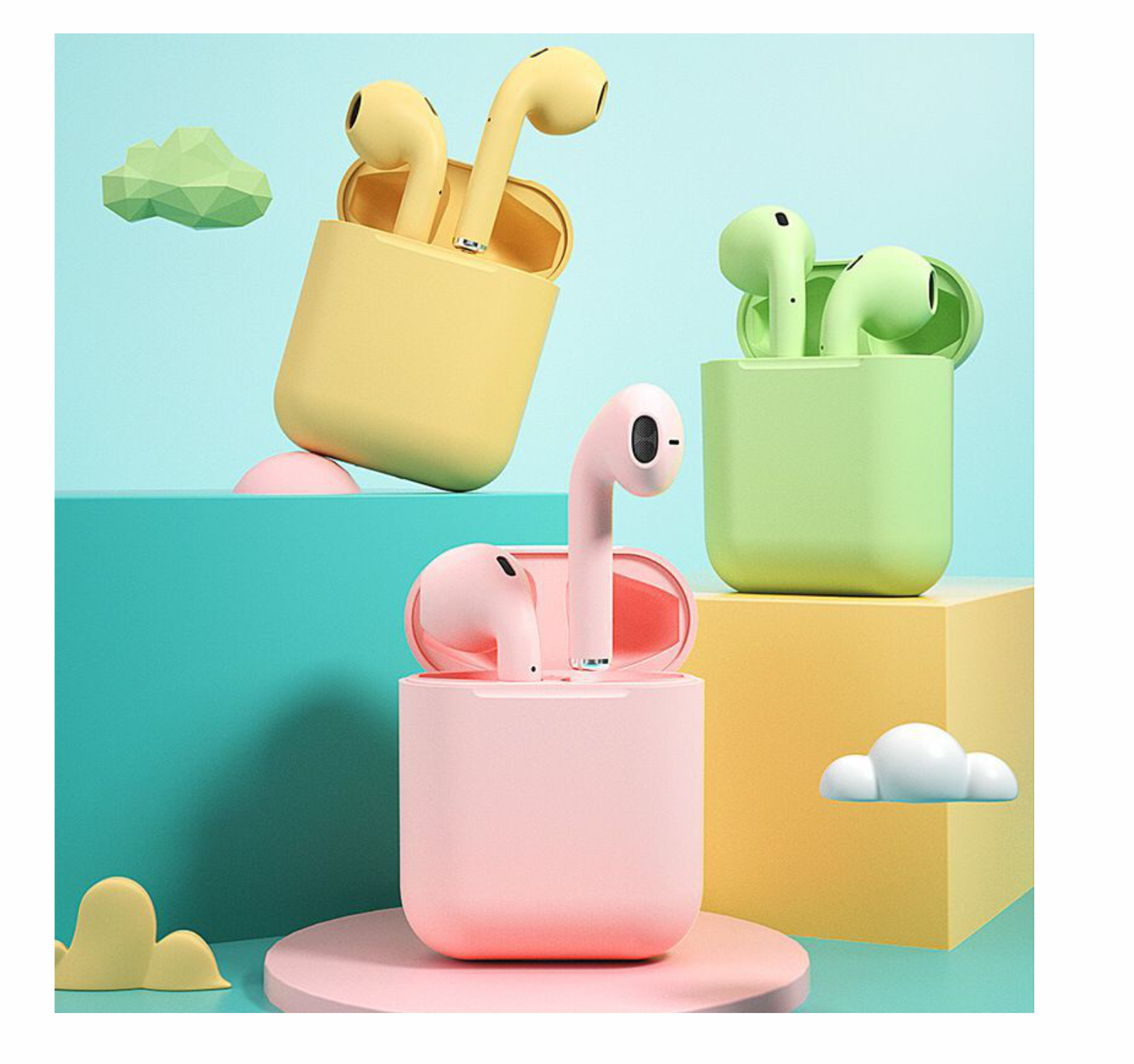 Audifonos airpods 1:1 bluetooth 5.0 manos libres estuche cargador touch inalambricos i12 mejor calidad de audio