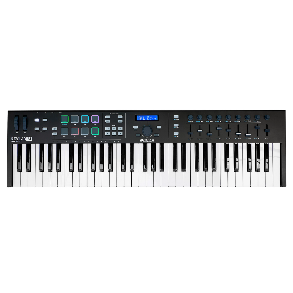 Controlador midi arturia keylab essential 61 teclas profesional
