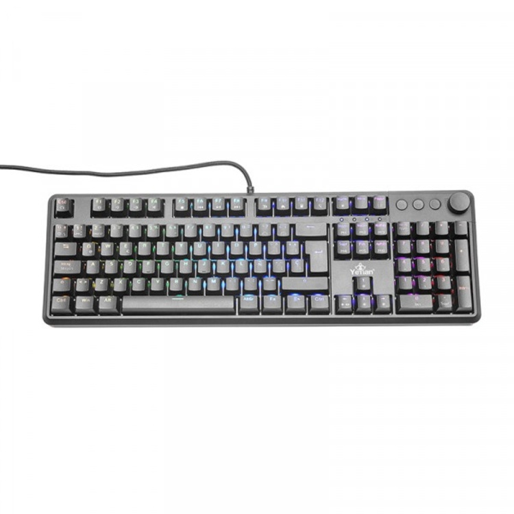 TECLADO GAMER YEYIAN YTM-28208B ASWARD S3000 MECANIC SWITCH AZUL RGB  