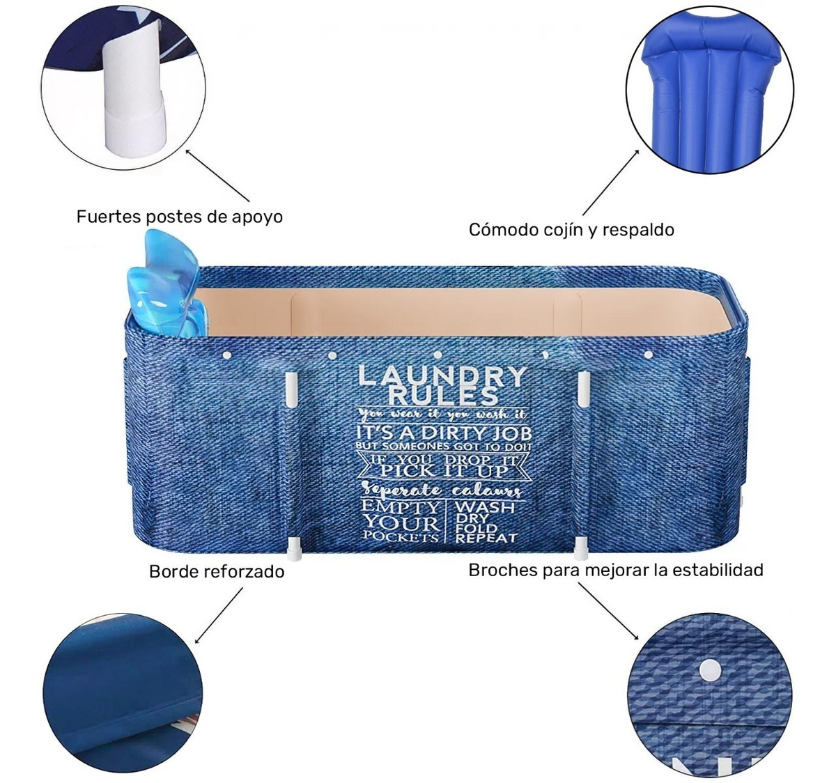 Tina De Baño Plegable Para 2 Personas