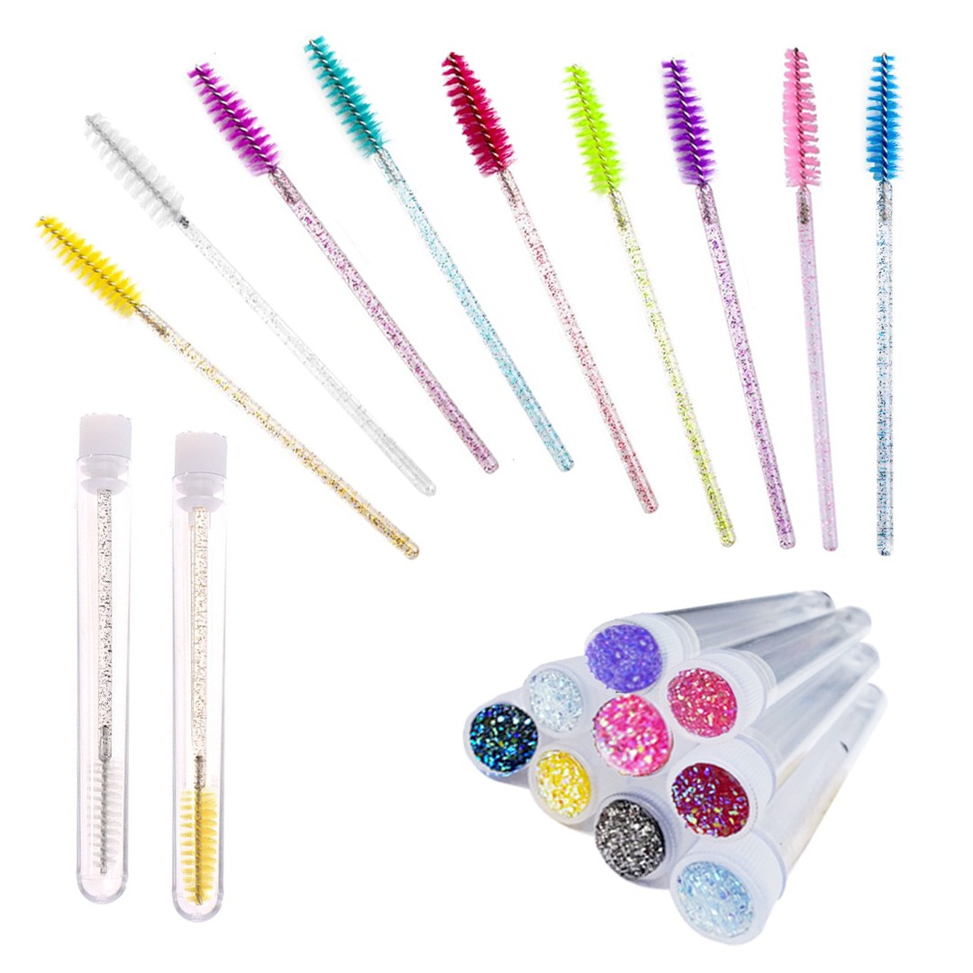 Porta Cepillo Para Pestañas Con Cepillo Glitter