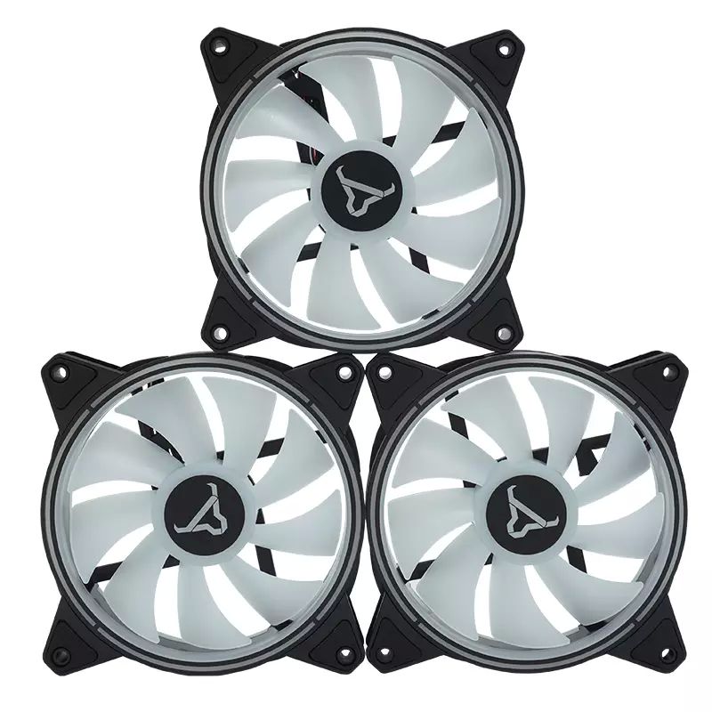 Kit de 3 Ventiladores para Gabinete Batauro ARGB + Tira LED ARGB Batauro 120mm Krn-700-Kit Negro