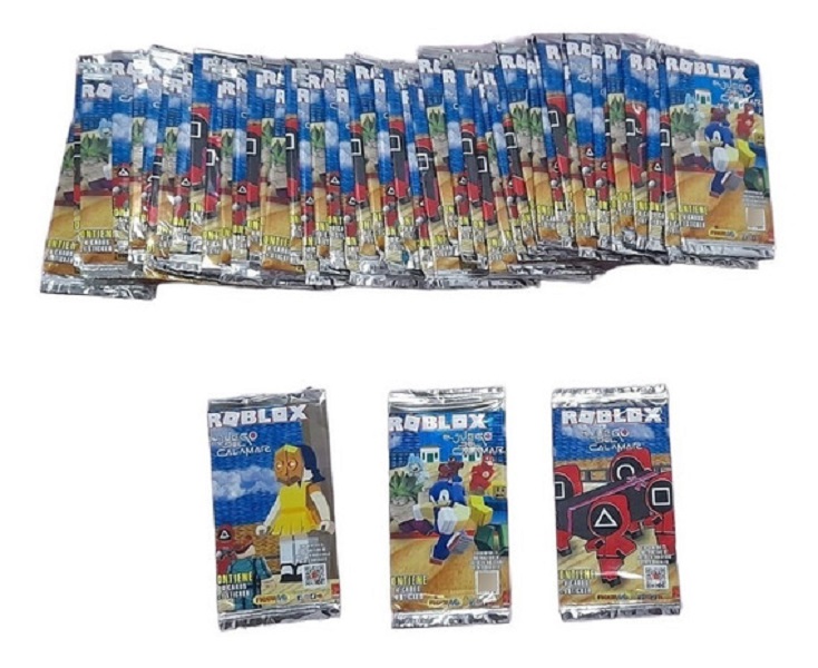 Paquete con 50 sobres de Roblox El juego del Calamar -Figurarte